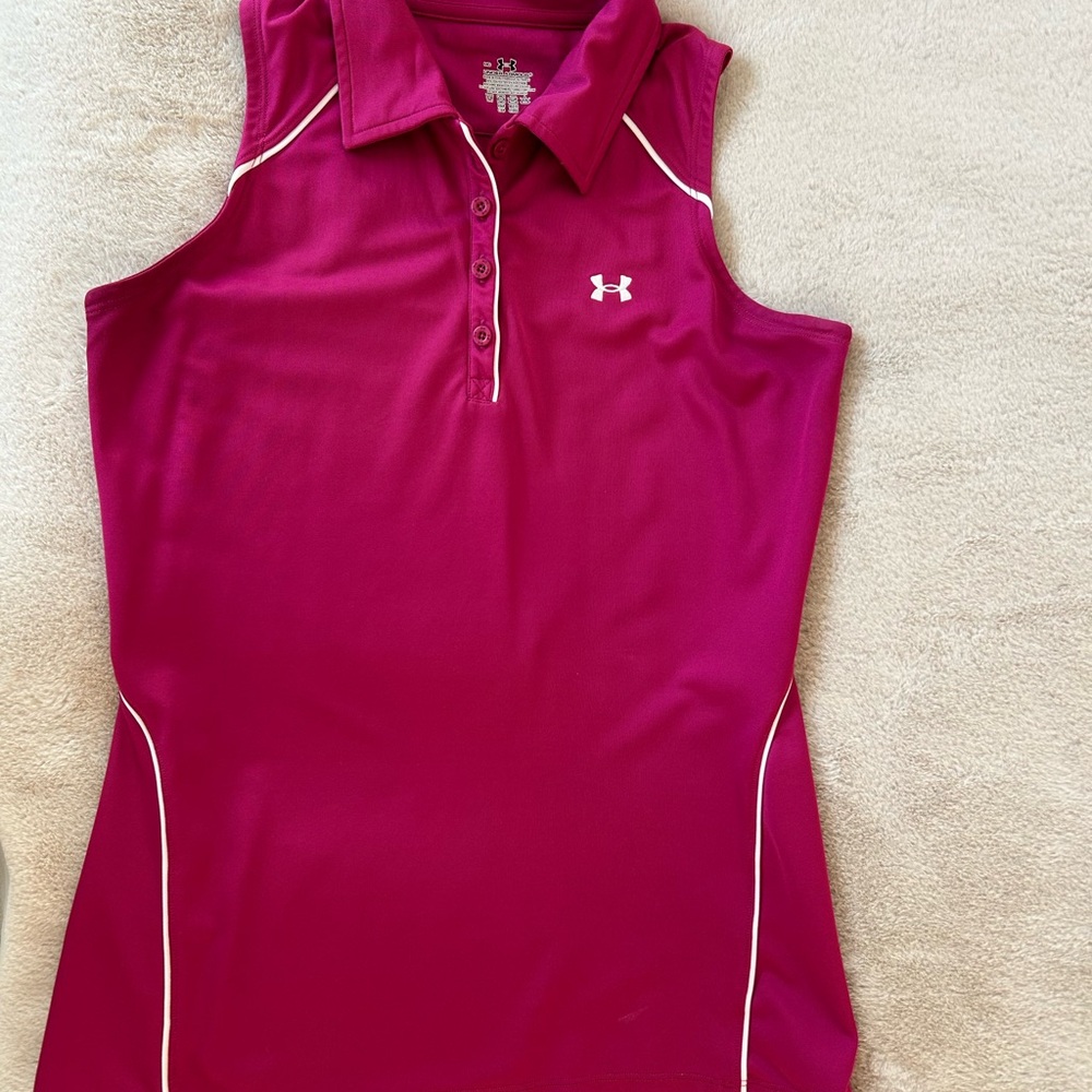 Under Armour Women's Magenta Sleeveless Top - Medium